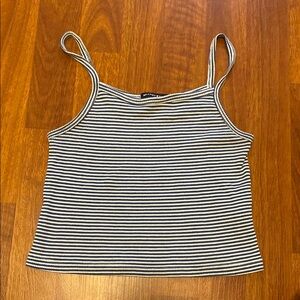 Brandy Melville Striped Blue and White Tank Top